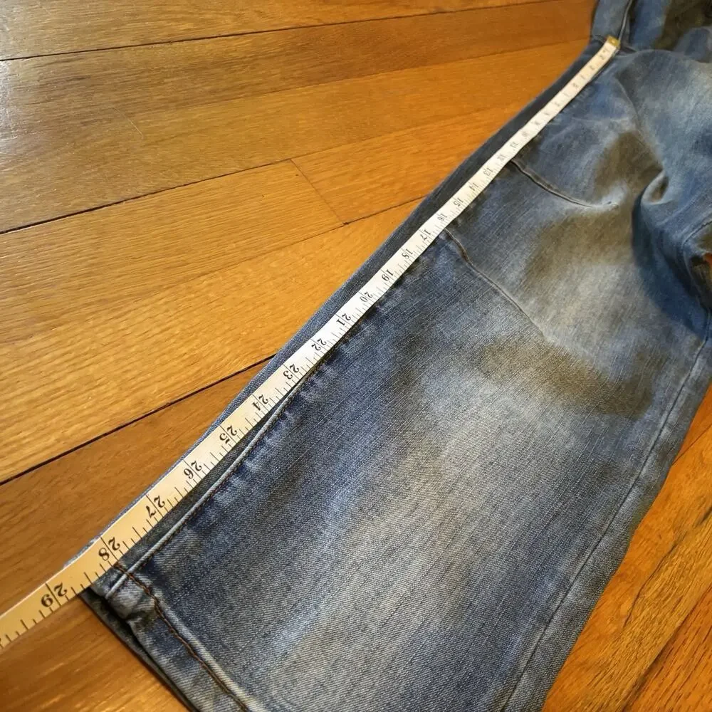 NWT Flamingals Women's Straight Leg Jeans Mid Rise Button Fly Stretchy M